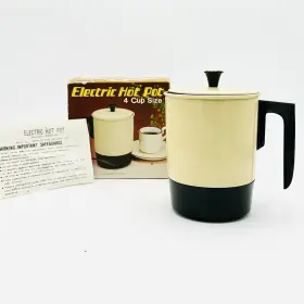 Wnep-4c World New Electric Hot Pot 4 Cup Cream Enameled Aluminum 400 Watt 120v
