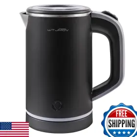 B0c698msv2 Wtjmov Small 0.8l Double-wall 304 Stainless Steel Electric Travel Kettle - Fast Boil