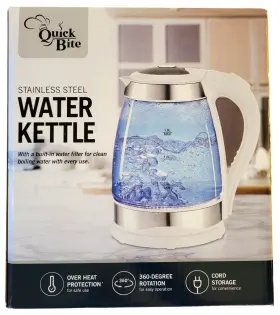 Xtreme Time 697777281499 Cordless Stainless Steel Electric Kettle With Led Illuminate Light 1.8l Capacity