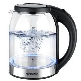 Yiyobeatfo 768469338378 Electric Kettle 1.7l Glass Hot Water Boiler For Coffee And T