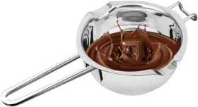 Yuewo 755620185537 Double Boiler Pot For Melting Chocolate Candy And 0.5 Quarts Silver