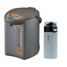 Zojirushi Cdwcc30-k2 Cd-wcc30 Micom Water Boiler And Warmer 101 Oz. Silver Dark Brown Bundle Wi