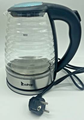 Zokop Hd-1858l Model 1858-electric Kettle Stainless Steel And Glass Europe Plug