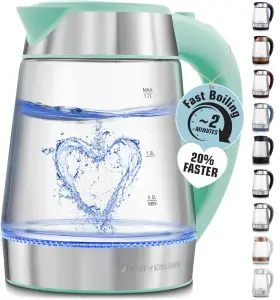 B0d81byvrs Zulay Kitchen Fast Boil Electric Water Kettle - 1.7l 1500w Auto Shut-off