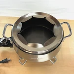 Cuisinart Electric Fondue Pot Stainless Steel CFO-3SS Adjustable Temp No Forks Open. Price: $22.00.