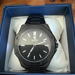 Montres Prestige Men's Quartz Octagon 43MM Black Dial Steel Bracelet W/box New. Price: $65.00.