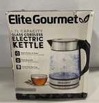 Elite Gourmet EKT-602 Electric 1.7L Bpa Free Glass Kettle Cordless 360 Base Open. Price: $16.24.