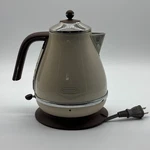 Delonghi Electric Kettle Beige Brown Retro Style KBOV1200J-BG Tested Working Used. Price: $104.99.