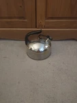 Paul Revere Ware 2 Qt. Copper Bottom Whistling Tea Kettle Korea I97-C Used. Price: $13.00.