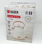 Haden Heritage 1.7L Stainless Steel Retro Electric Kettle, Ivory/copper Nob Open. Price: $69.95.