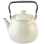 3.7-QT Stpgoods Ivory Enamel Stovetop Kettle Vintage New. Price: $44.95.