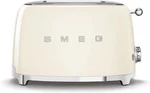 Smeg 2 Slice Retro Toaster Cream W/ Defrost Function & Crumb Tray - Used. Price: $164.99.