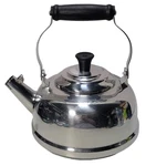 Creuset Stainless Steel Classic Kettle Tea Pot 1.7 Qt No Whistle Used. Price: $49.99.