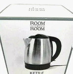 Room 2 Coffee Tea Kettle Silver Black 60 Oz 1500 Electric Safe Lock Lid New. Price: $44.95.