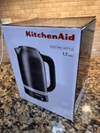 Kitchenaid 1.7 Liter Electric Kettle Cast Iron Black Open. Price: $125.00.