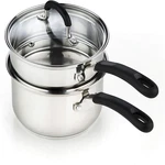 Cook Home 02655 Professional Double Boiler Saucepan 2-QUART 18-10 Stainless New. Price: $61.55.
