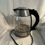 Chefman 1.8 Liter Electric Glass Kettle Stainless RJ11-17-TI Tested & Works Used. Price: $9.95.
