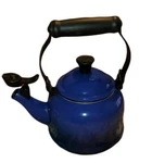 Creuset Cobalt Blue 1.25 Quarts 1.1 Tea Kettle (damage On Bottom) (1) Used. Price: $20.79.