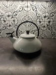 Creuset Zen Enameled Steel Tea Kettle White 1.6 Qt 1.5 Used. Price: $80.00.