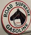 Vintage Style Road Supreme Mustang Gasoline Steel Top Quality Heavy Sign New. Price: $55.00.