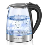 Megawise 1500W Electric Kettle , 1.8L Borosilicate Glass Tea With Led Lig New. Price: $174.99.
