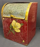 Antique General Store Painted Roll-top Tea Spice Storage Tin-unusual Size Used. Price: $85.00.