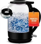 Electric Hot Water Glass Kettle 1.5 Liter Borosilicate New. Price: $25.37.