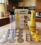 Cuisinart CCP-10Y Electric Cookie Press Yellow Decorating Set 12 Discs 8 Tips New. Price: $35.99.