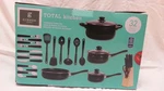 Gibson Kitchen Pots Pans 32 Piece Nonstick Cookware Set Tempered Glass Lid New. Price: $46.94.