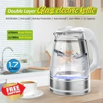 Nisvitu 1.7L Electric Kettle 1500W, Glass Inner Cordless Hot Water Boiler New. Price: $71.95.