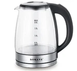 Sokany 2.0L Large Electric Kettle 1800W Glass Led Indicator Lights SK-SH-1098 New. Price: $39.00.