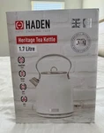 Haden Heritage Tea Kettle 1.7L White Cordless Electric 360 Base New. Price: $65.00.