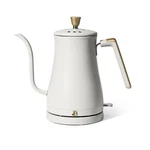 Beautiful 1-LITER Electric Gooseneck Kettle 1200 W, White Icing New. Price: $79.99.