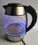 Chefman RJ11-17-TI 1.8L Electric Glass Kettle Tested And Working Used. Price: $34.95.