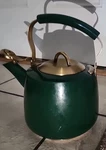 Thyme & Table Signature Series Whistling Tea Kettle 1.8L Green Stainless Steel Used. Price: $15.00.