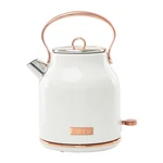 Haden Heritage 1.7 Liter Stainless Steel Electric Water Kettle, Ivory & Copper New. Price: $89.99.