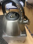 Mr. Coffee Whistling Stainless Steel Tea Kettle Hot Water New. Price: $24.00.