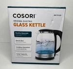 Cosori Electric Glass Stainless Kettle 1.7L Quick Boil New. Price: $20.00.