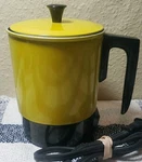Vtg World Electric Hot Pot WNEP-4C Enameled Aluminium Cup Avocado Green Mcm Used. Price: $12.00.