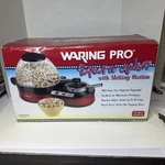 New Waring Pro Popcorn Maker W/melting Station Original Box Fun Movie Night Open. Price: $89.97.
