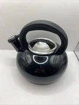 Circulon Whistling Tea Kettle Black Enamel Finish 1.5 Quarts (6 Cups) Used. Price: $21.99.