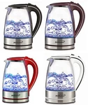 Tempered Glass Coffee Tea Kettle Hot Water Electric Cordless 1.7L Led Light New. Price: $38.99.