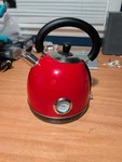 Frigidaire EKET125 Red Retro Electric Water Kettle Stainless Steel 1.8L Open. Price: $35.00.