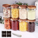 Saiool Stackable Kitchen Canisters Set Of 8,HIGH Borosilicate Glass Clear New. Price: $58.31.