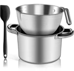 Marsheepy Double Boiler Pot SET,2000ML/1.8QT Mixing Bowl For A-2000ML, Silver New. Price: $41.44.