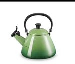 Nib Beautiful Creuset Palm Green Kone Whistling Tea Kettle 1.7 Qt. Price: $134.99.