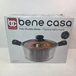 Bene Casa Aluminum Flan Mold Double Boiler With Glass Lid (1.6 Liter) BC-58378 New. Price: $29.99.