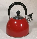Copco 0314 Red Enamel Over Stainless Steel 8 Cup Whistling Tea Pot Used. Price: $10.49.