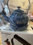 Creuset Classic Demi Tea Kettle Color Marseille. Nib. Box Has Little Damage New. Price: $59.00.