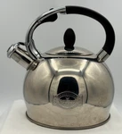 Susteas Stove Top Whistling Kettle - Stainless Steel Finish Cool Handle Used. Price: $19.99.